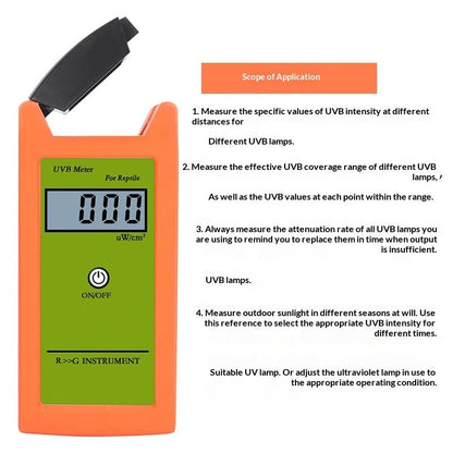 Precision Handheld Digital Ultraviolet (UV) Radiometer & Terrarium Sensor