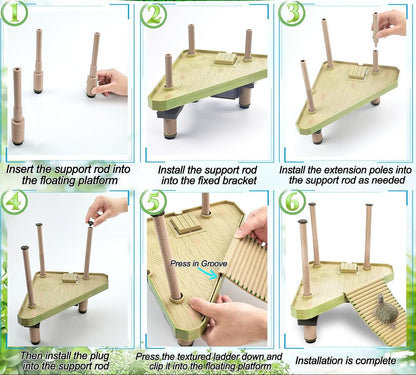 Floating Turtle Pier Basking Platform & Ramp – Self-Leveling Aquatic Dock