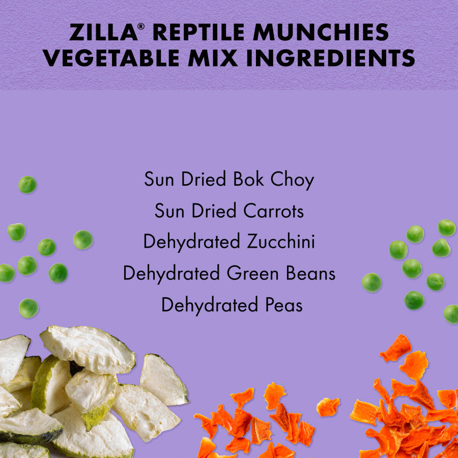 Zilla Reptile Munchies Vegetable Mix, 0.7-oz